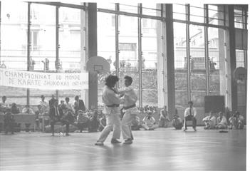 Sensei Nguyen Ngoc 1er Dan au championnat du Monde Shukakaï 1969 à Paris