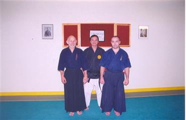 Sensei Bernard-Alain Lalandre (hanshi jiu-jitsu kempo) avec Sensei  Nguyen Ngoc